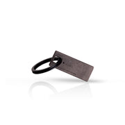 MANO|J Portachiavi in titanio con targhetta e diamanti black MINPCHT7BTAR